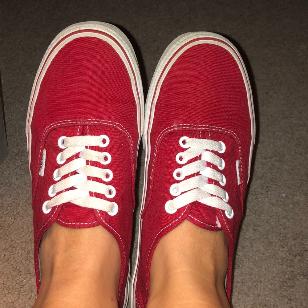 Red Authentic Vans
